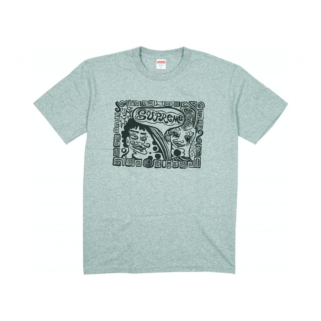 Supreme Grey Faces Tee by Youbetterfly